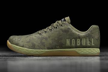 Olive Nobull Moss Camo Men's Trainers | CA J1229P